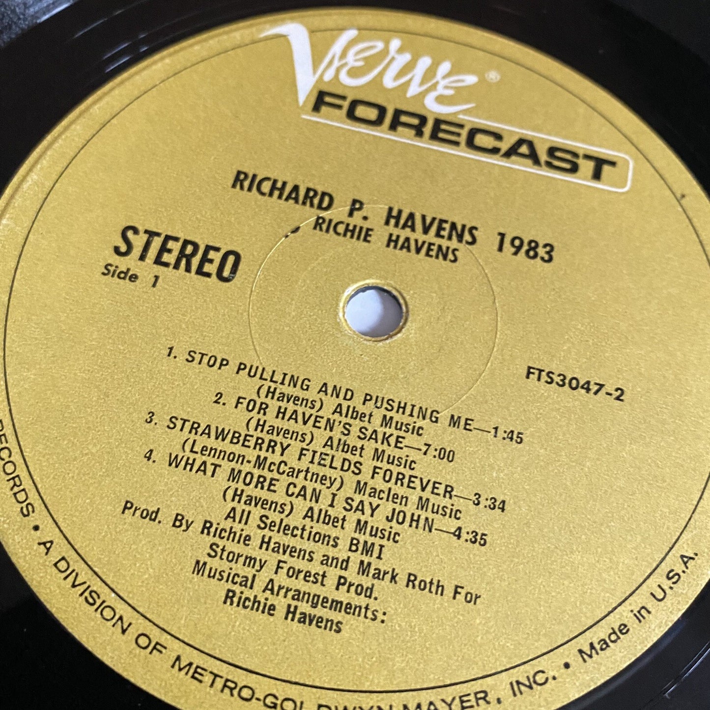 RicHie Havens RICHIE P. HAVENS 1983 Vinyl LP Record VG+ VERVE