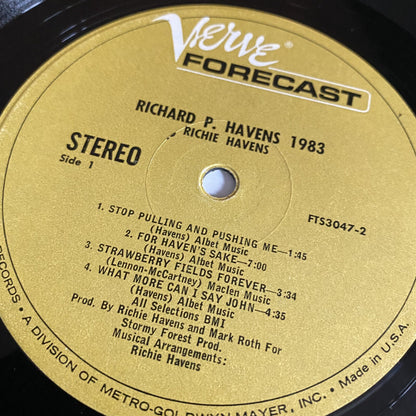 RicHie Havens RICHIE P. HAVENS 1983 Vinyl LP Record VG+ VERVE