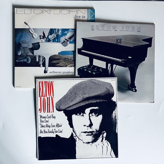 Elton John LIVE IN AUSTRALIA+HERE & THERE+THAM BELL SESSIONS Vinyl LP Record VG+