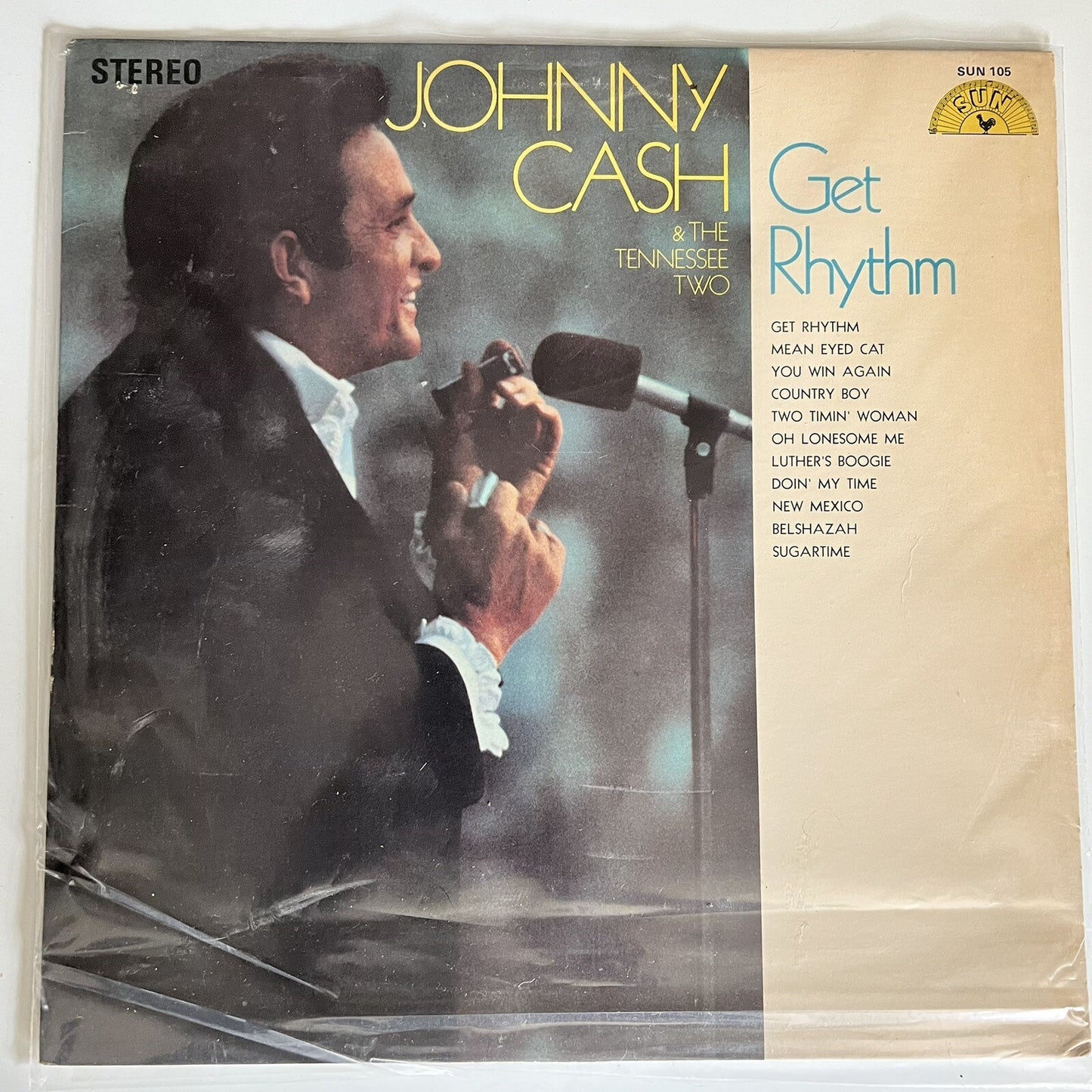 Johnny Cash & The Tennessee Two GET RHYTHM Vinyl LP Record VG/VG+