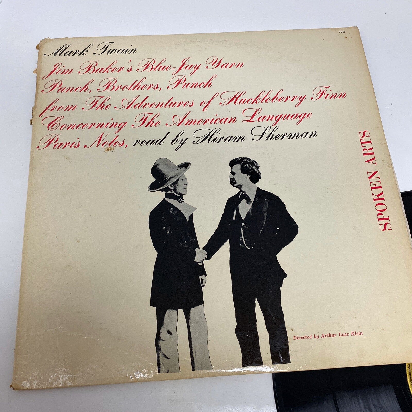 MARK TWAIN read by HIRAM SHERMAN Spoken Art VG+
