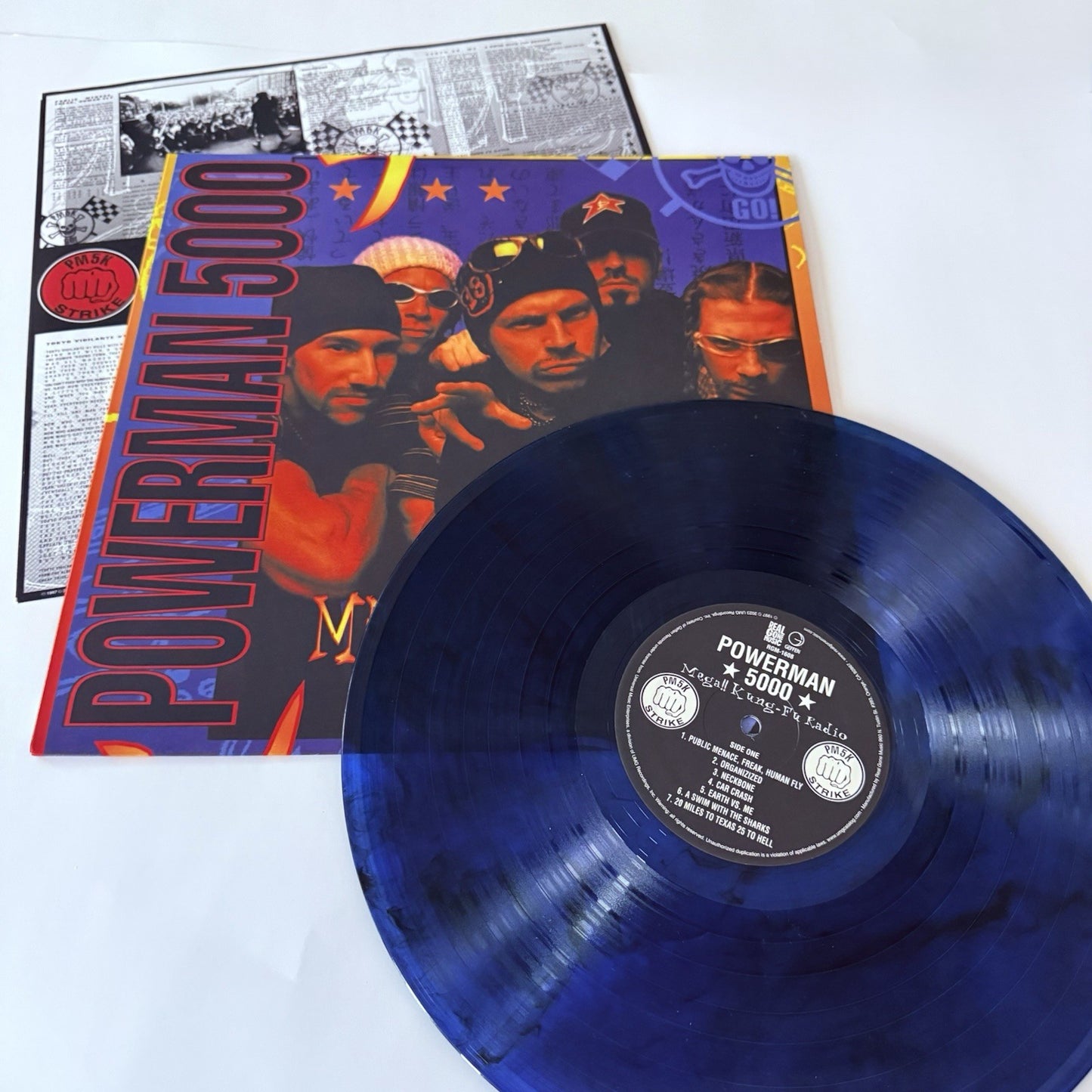 POWERMAN 5000 LP - Mega!! Kung Fu Radio BLUE BLACK SWIRL VINYL SEALED LIMITED