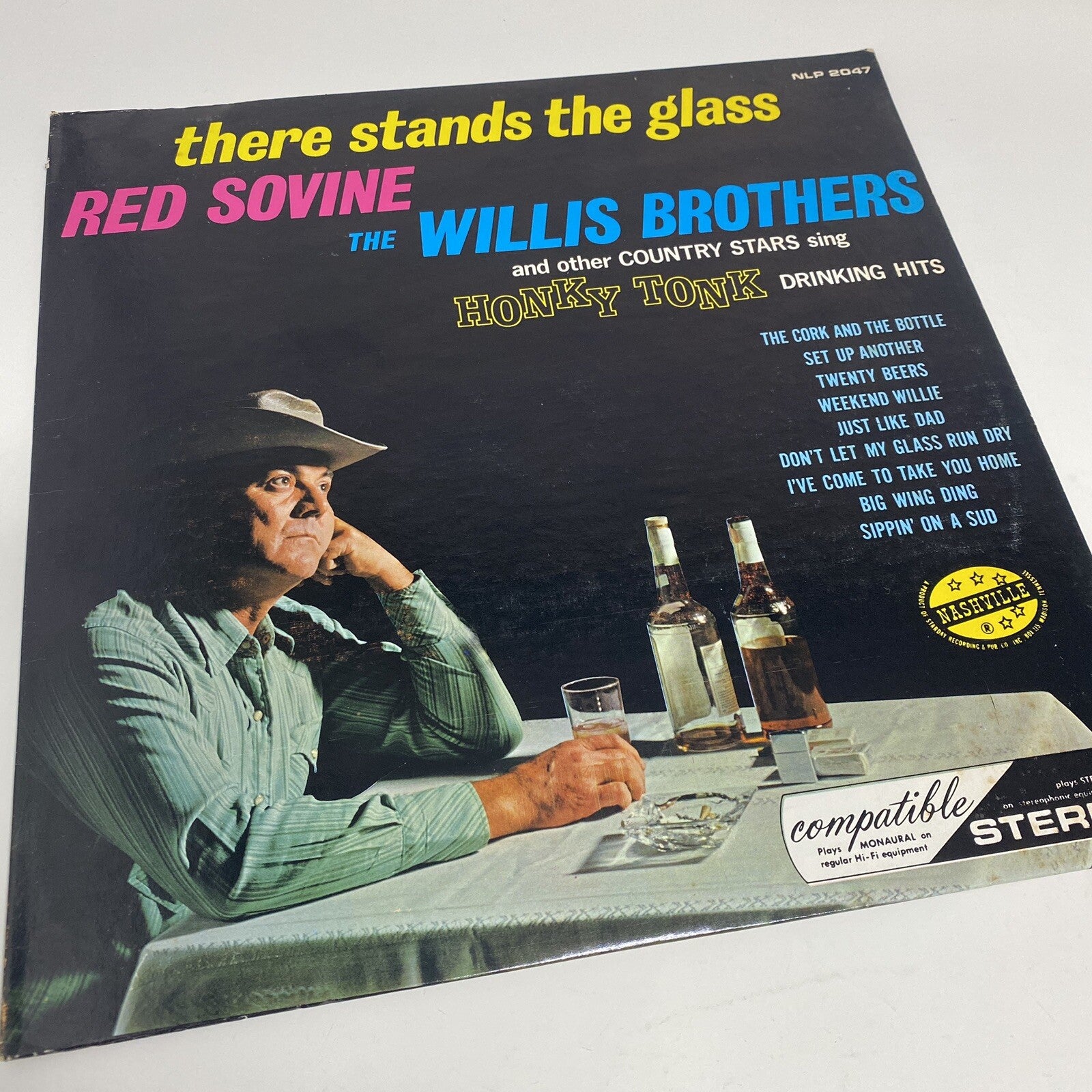 Red Sovine Willis Brothers THERE STANDS THE GLASS Vinyl LP Record NLP2047 Stereo