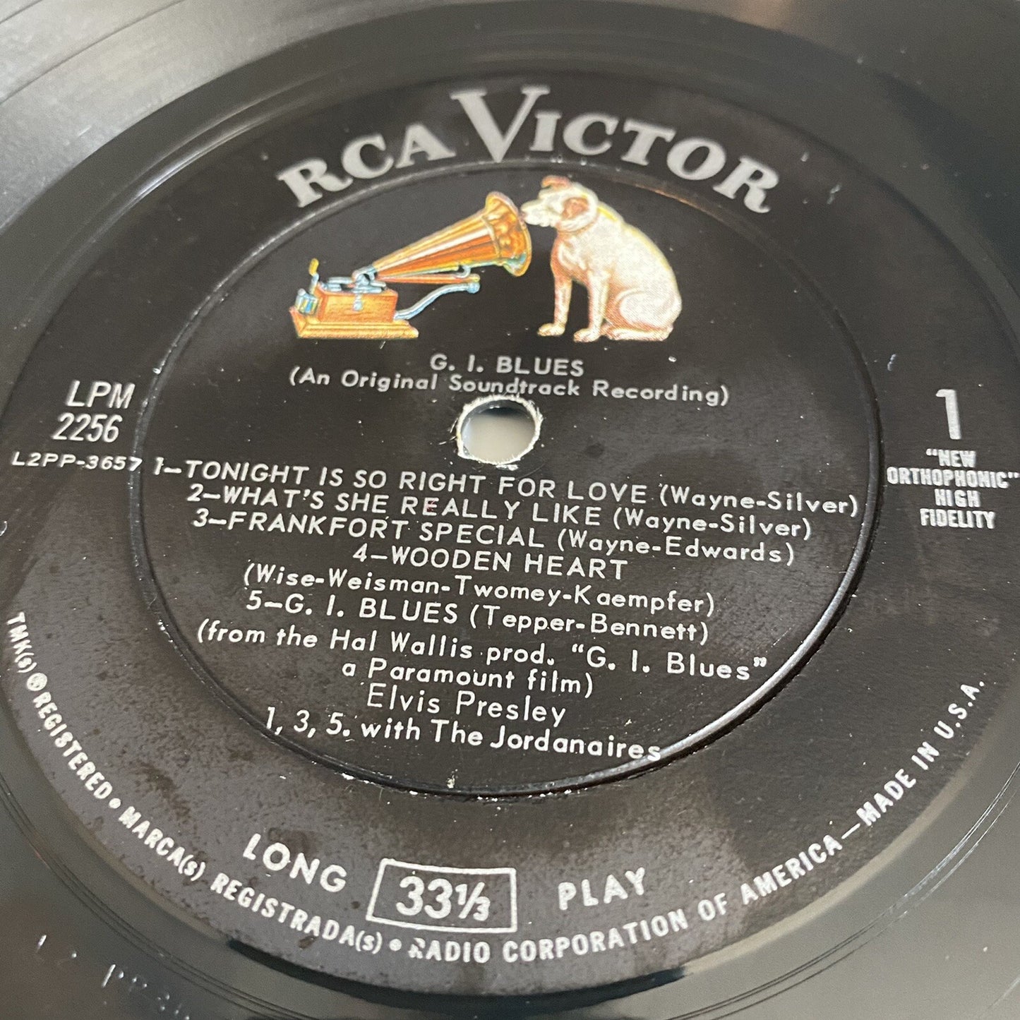 Elvis Presley G.I. BLUES Vinyl LP Record VG+/VG