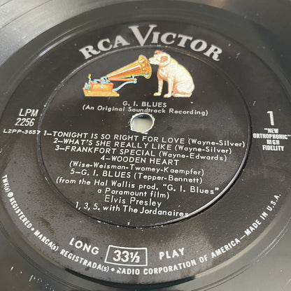 Elvis Presley G.I. BLUES Vinyl LP Record VG+/VG