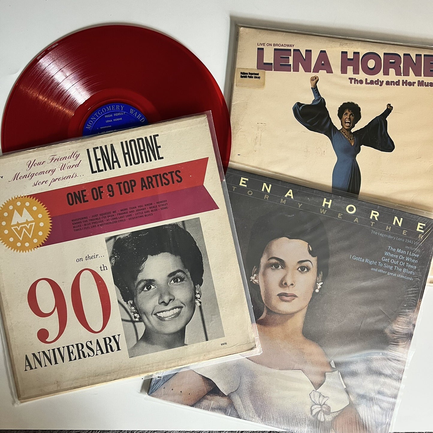 Lena Horne LADY & HER MUSIC + STORMY WEATHER + 90TH ANNIV Vinyl LP Records VG+