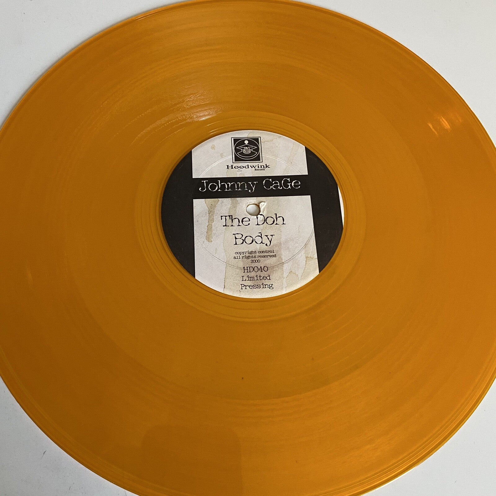 Johnny Cage THE DOH BODY Color Vinyl 12” EP Record VG+