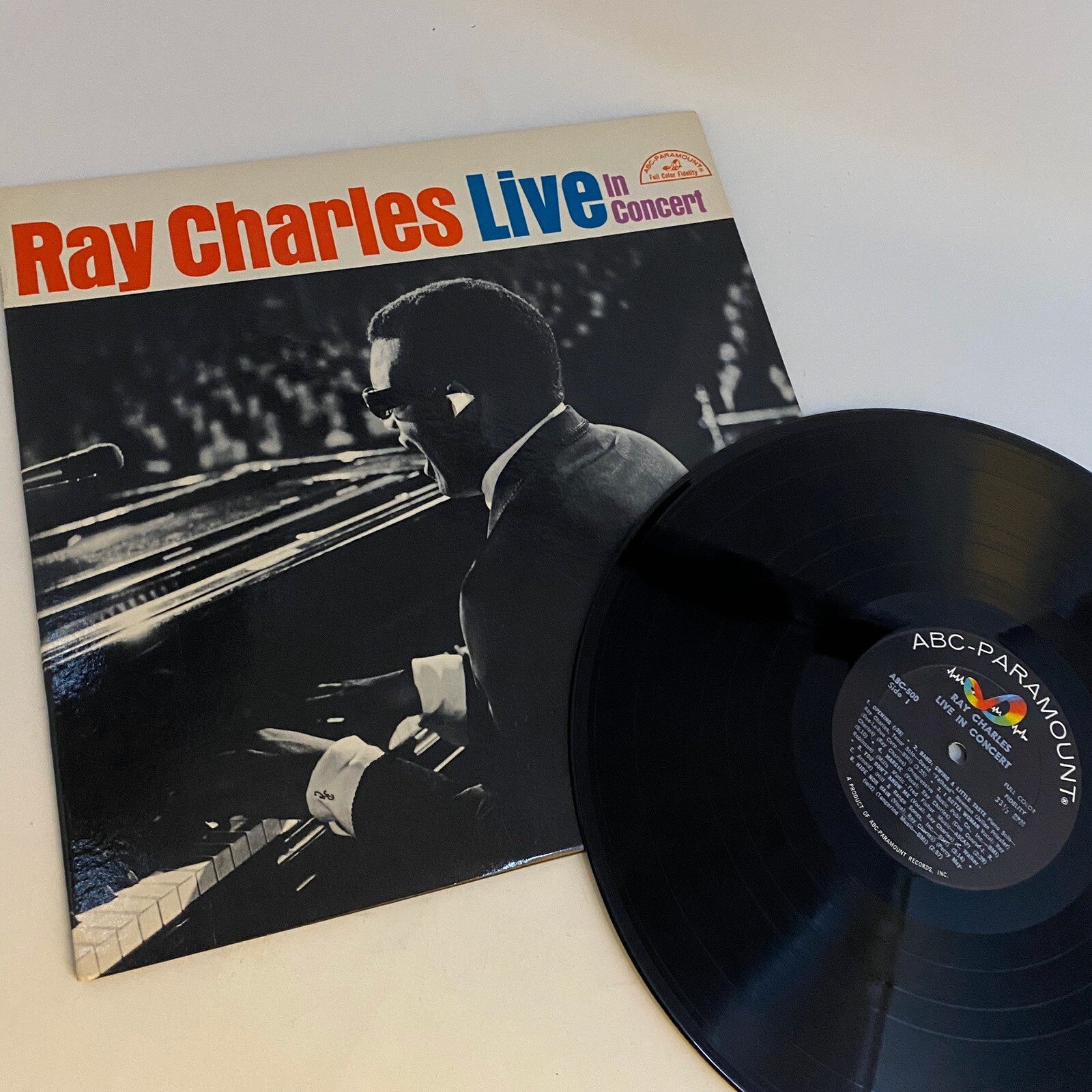 Ray Charles LIVE IN CONCERT Viinyl LP Record 1964 ABC-500 VG+