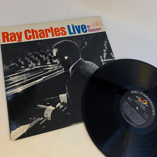 Ray Charles LIVE IN CONCERT Viinyl LP Record 1964 ABC-500 VG+