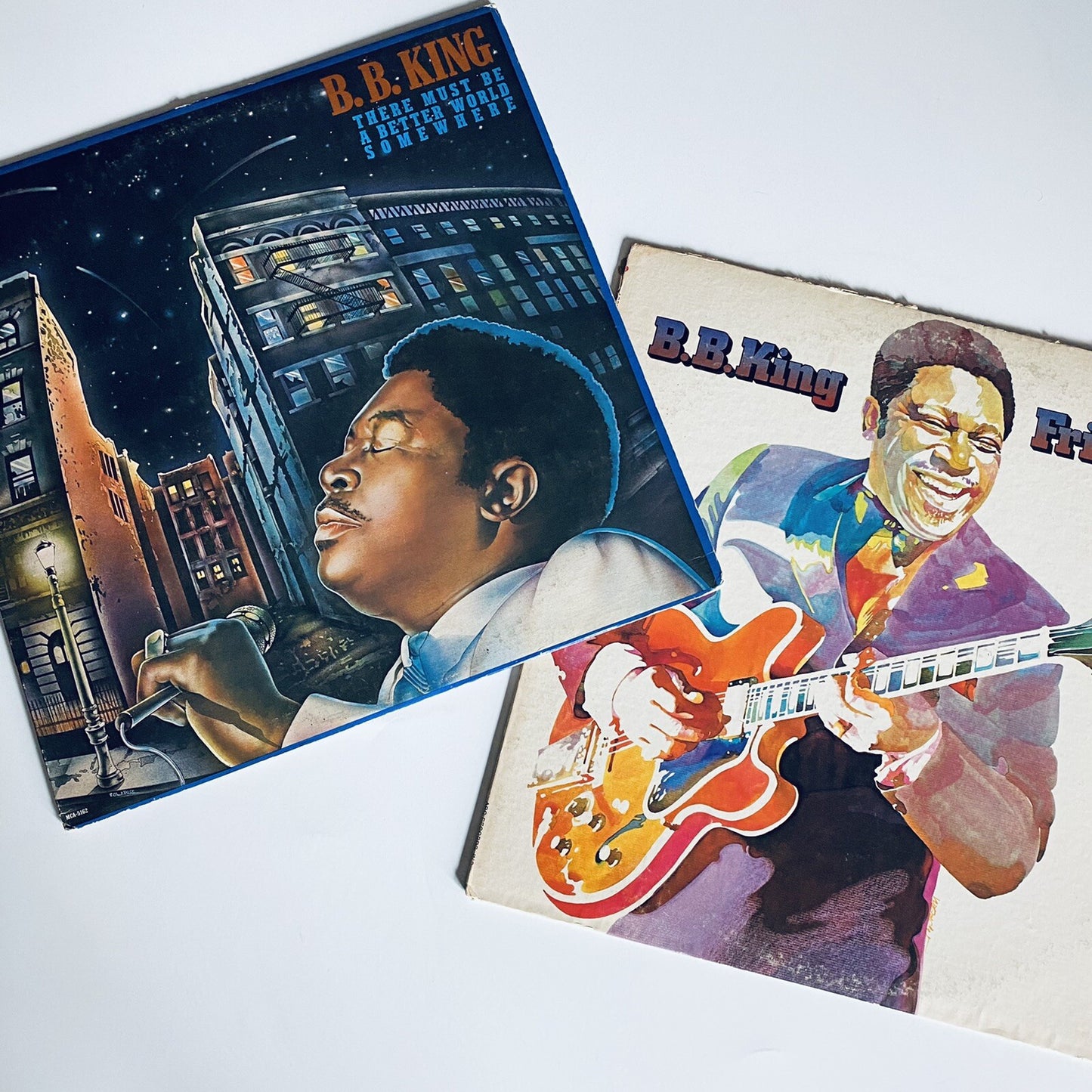 BB King THERE MUST BE A BETTER... + FRIENDS Vinyl LP Records VG+/VG