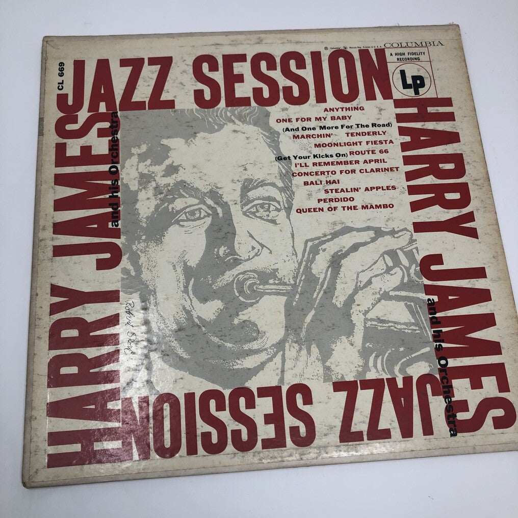 Harry James JAZZ SESSION Vinyl LP Record CL 669 (Columbia 6-eye) VG+