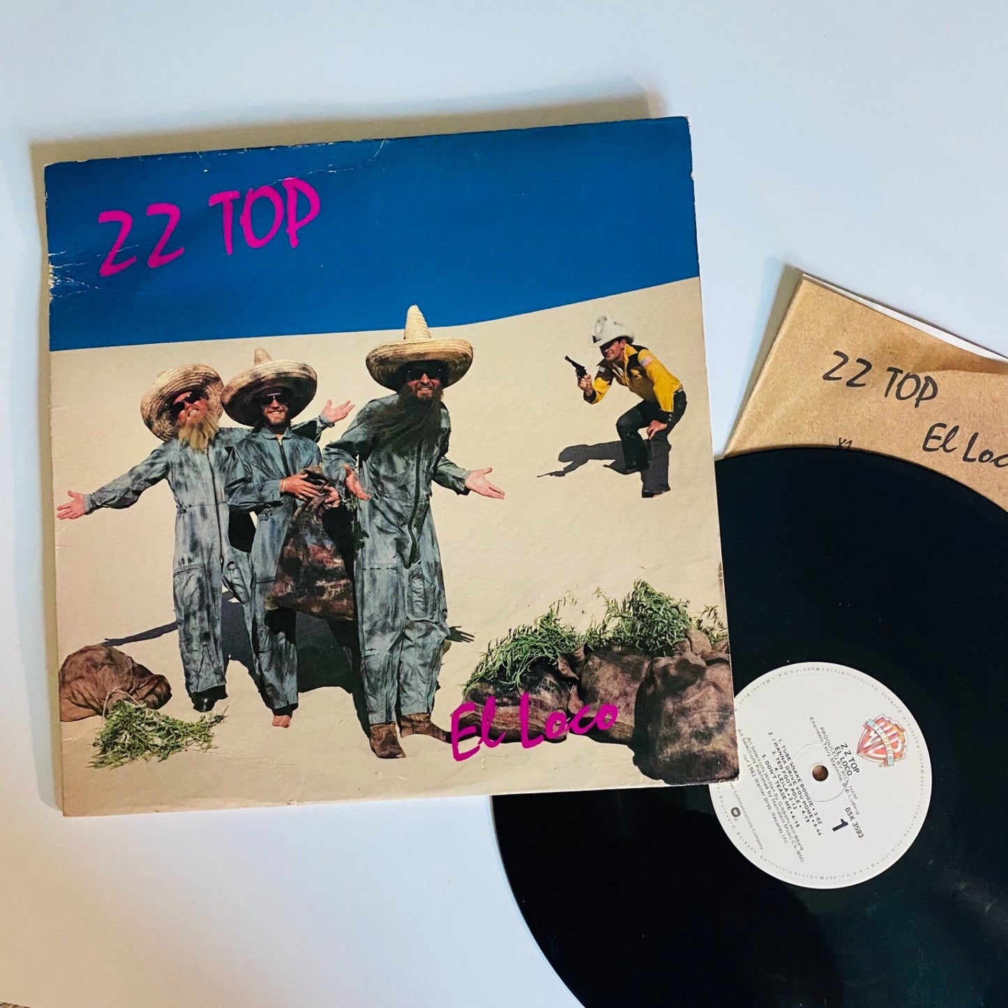 ZZ Top EL LOCO Vinyl LP Record w/inner BSK 3593 VG+