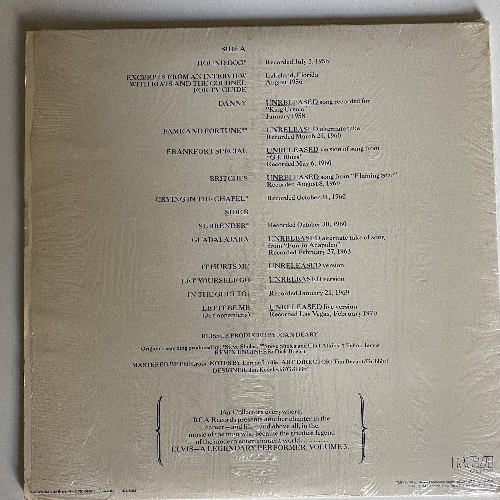 Elvis Presley LEGENDARY PERFORMER VOL 1 & 2 Vinyl LP Records VG+
