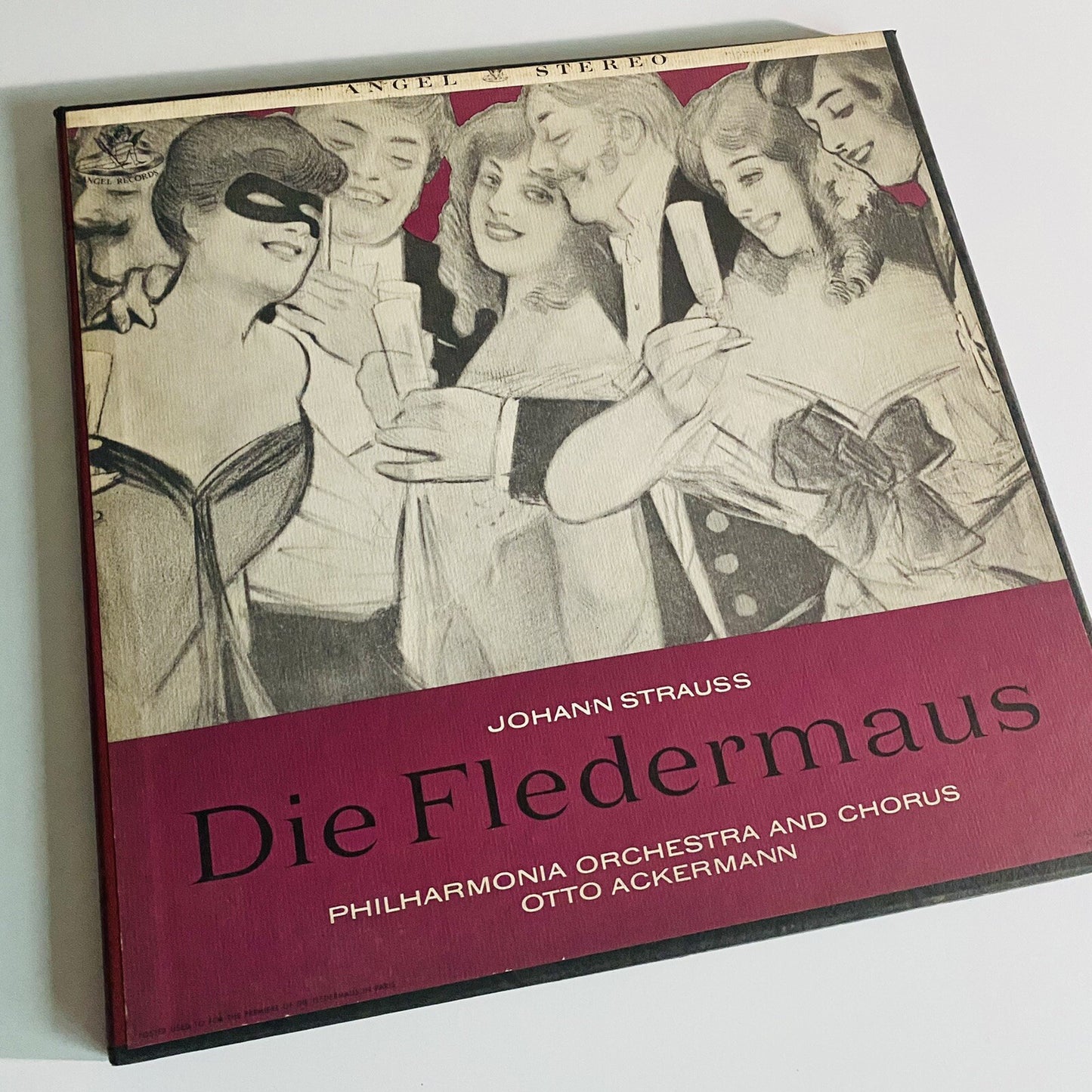 Johann Strauss DIE FLEDERMAUS  Vinyl 3xLP Record Set - Otto Ackermann VG+
