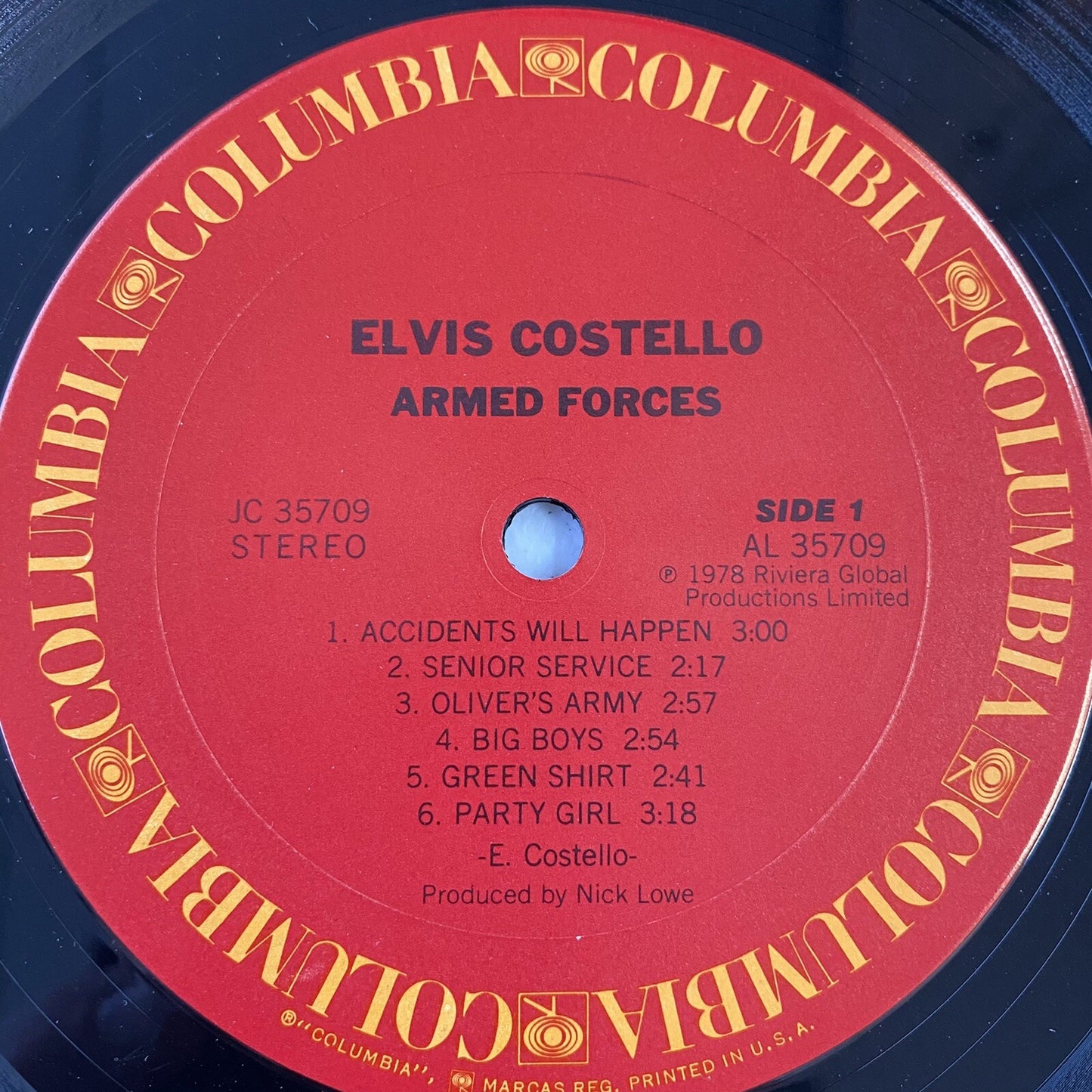 Elvis Costello TRUST + ARMED FORCES Vinyl LP Record VG+ on Media