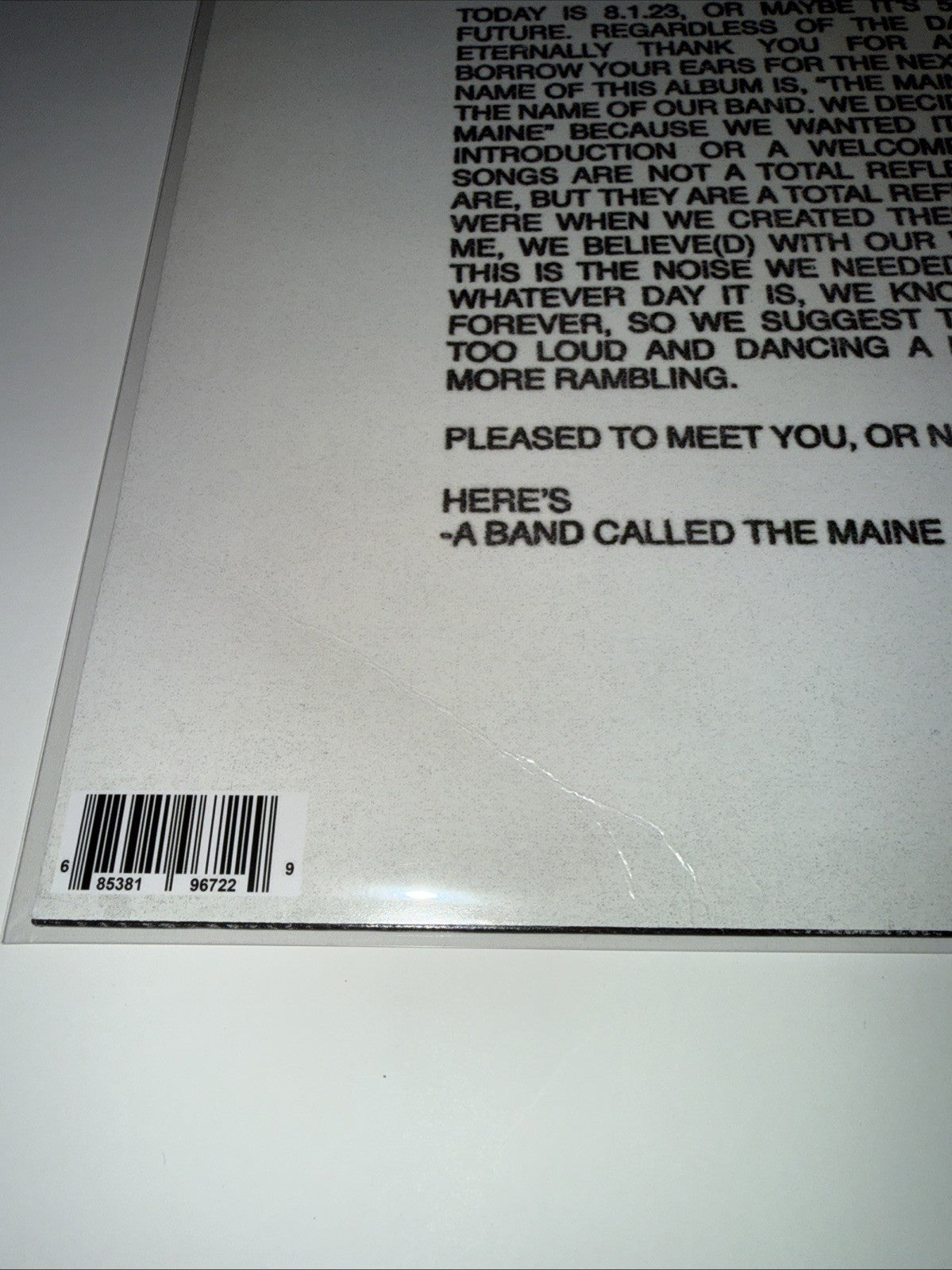 Thw Maine THE MAINE Color Vinyl LP Record NEW