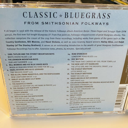 Classic Bluegrass From Smithsonian Folkways - Audio CD  Like New