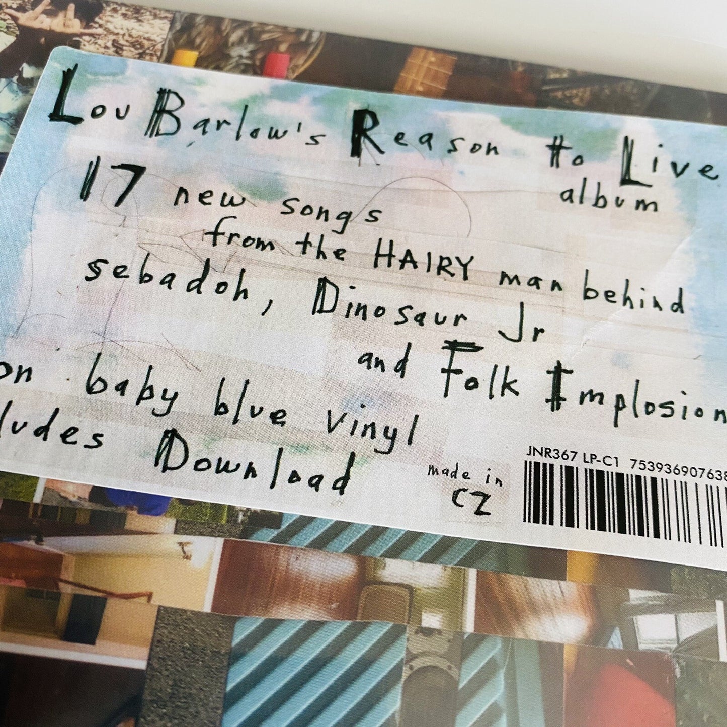 Lou Barlow REASON TO LIVE Color Vinyl LP Record NEW SEALED