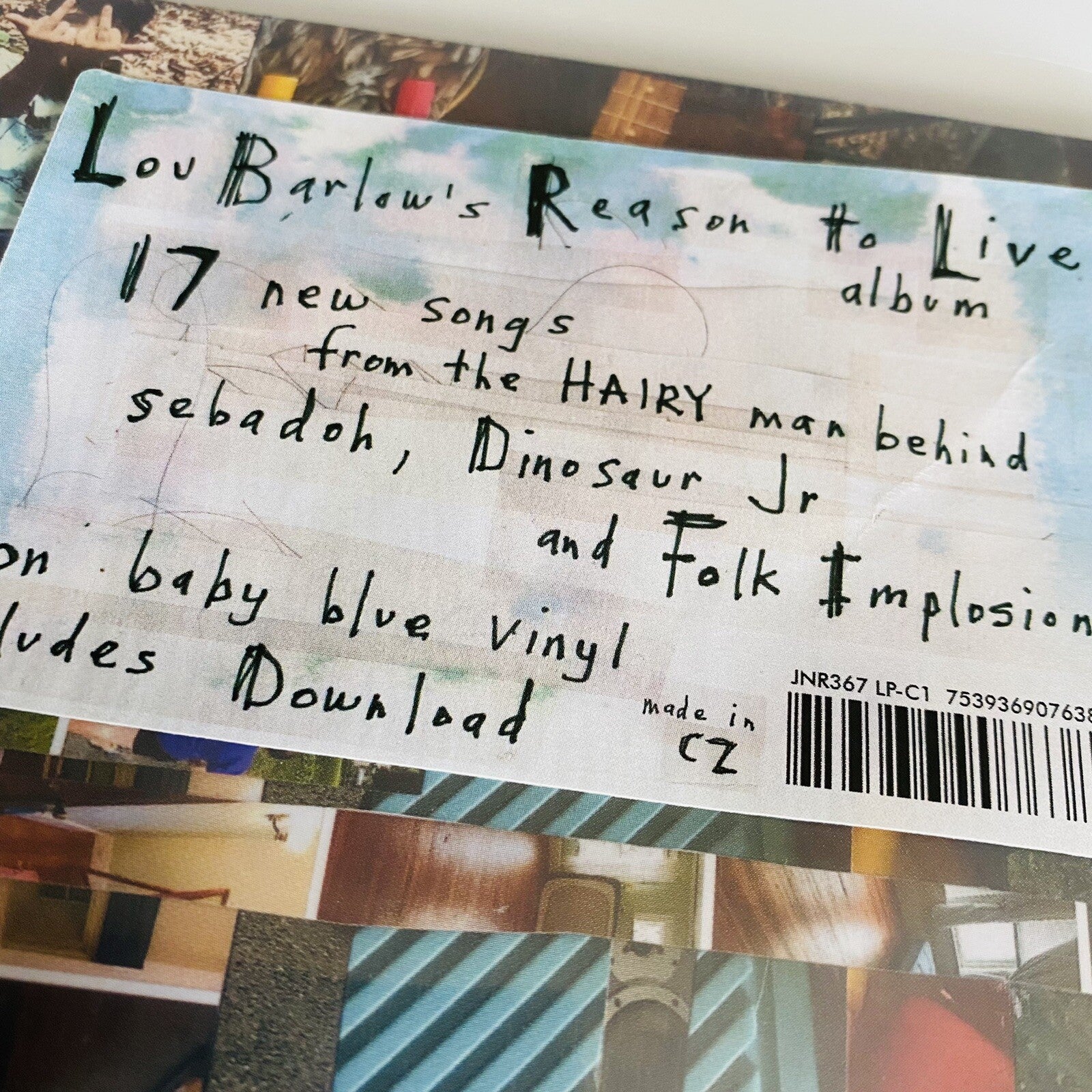 Lou Barlow REASON TO LIVE Color Vinyl LP Record NEW SEALED