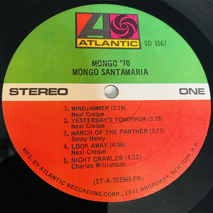Mongo Santamaria MONGO ‘70 Vinyl LP Record VG+