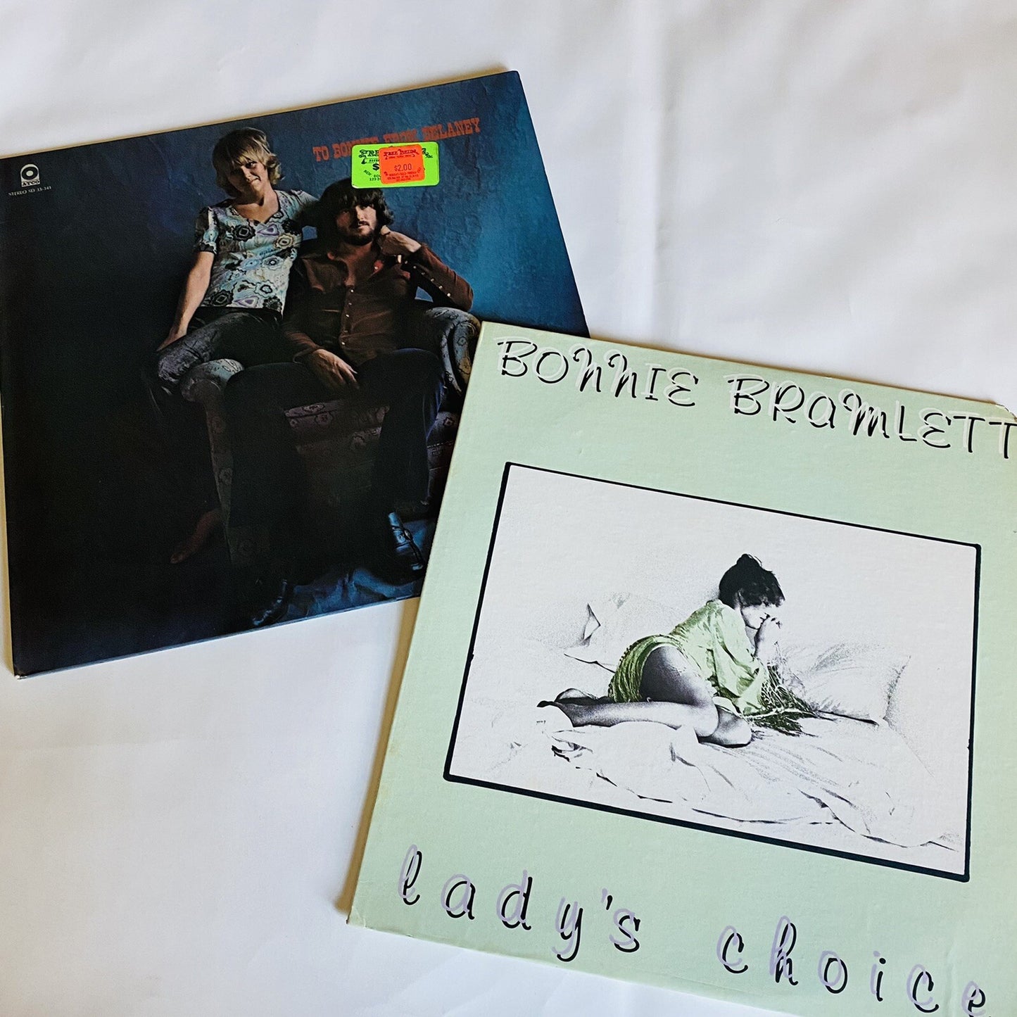 Bonnie Bramlett LADY'S CHOICE + TO BONNIE FROM DELANEY Vinyl LP Record VG+ Lot