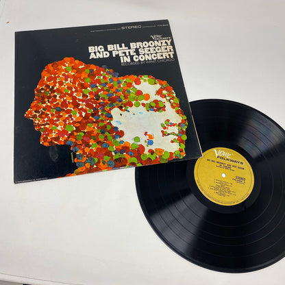 BOG BILL BROONZY & PETE SEEGER IN CONCERT Vinyl Record VG