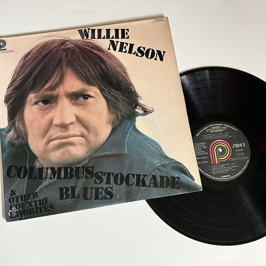 Willie Nelson COLUMBUS STOCKADE BLUES Vinyl LP Record VG+