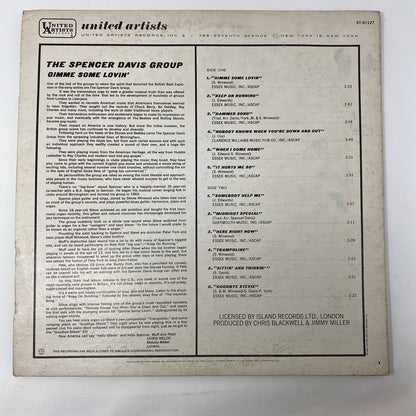 The Spencer Davis Group GIMME SOME LOVIN’ Vinyl LP Record CLUB EDITION VG+