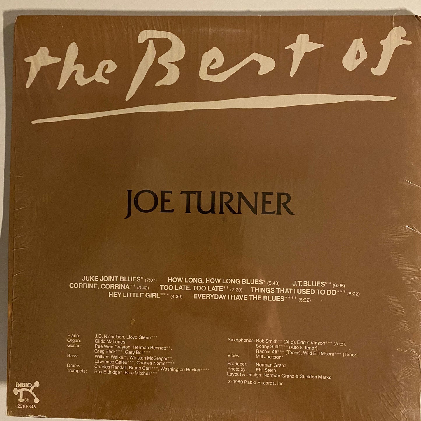 Joe Turner BEST OF Vinyl LP Record VG+