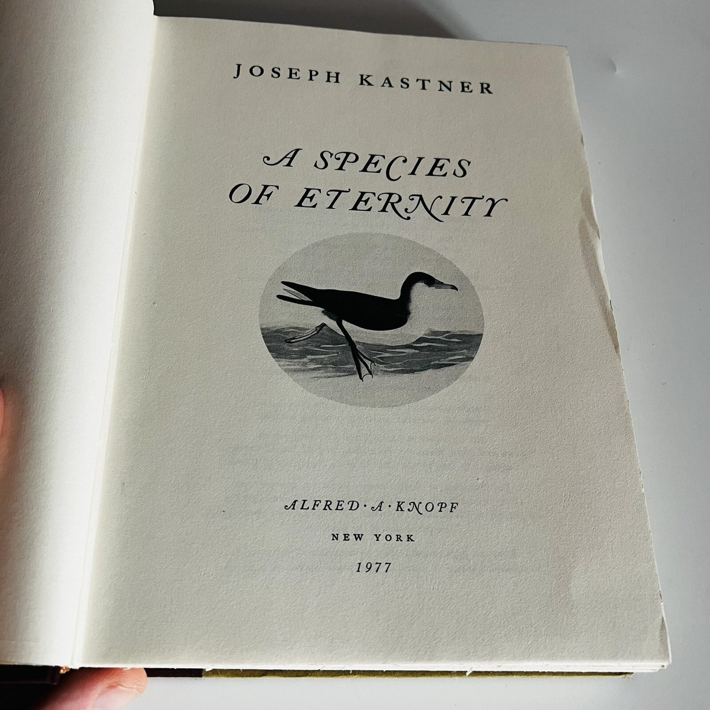 A Species of Eternity By Joseph Kastner, first edition, 1977 HARDCOVER VG++