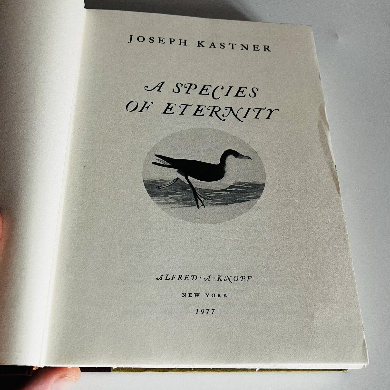 A Species of Eternity By Joseph Kastner, first edition, 1977 HARDCOVER VG++