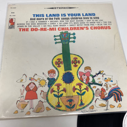 THIS LAND IS YOUR LAND Children’s Folk Songs VInyl LP Record PROMO COPY VG+