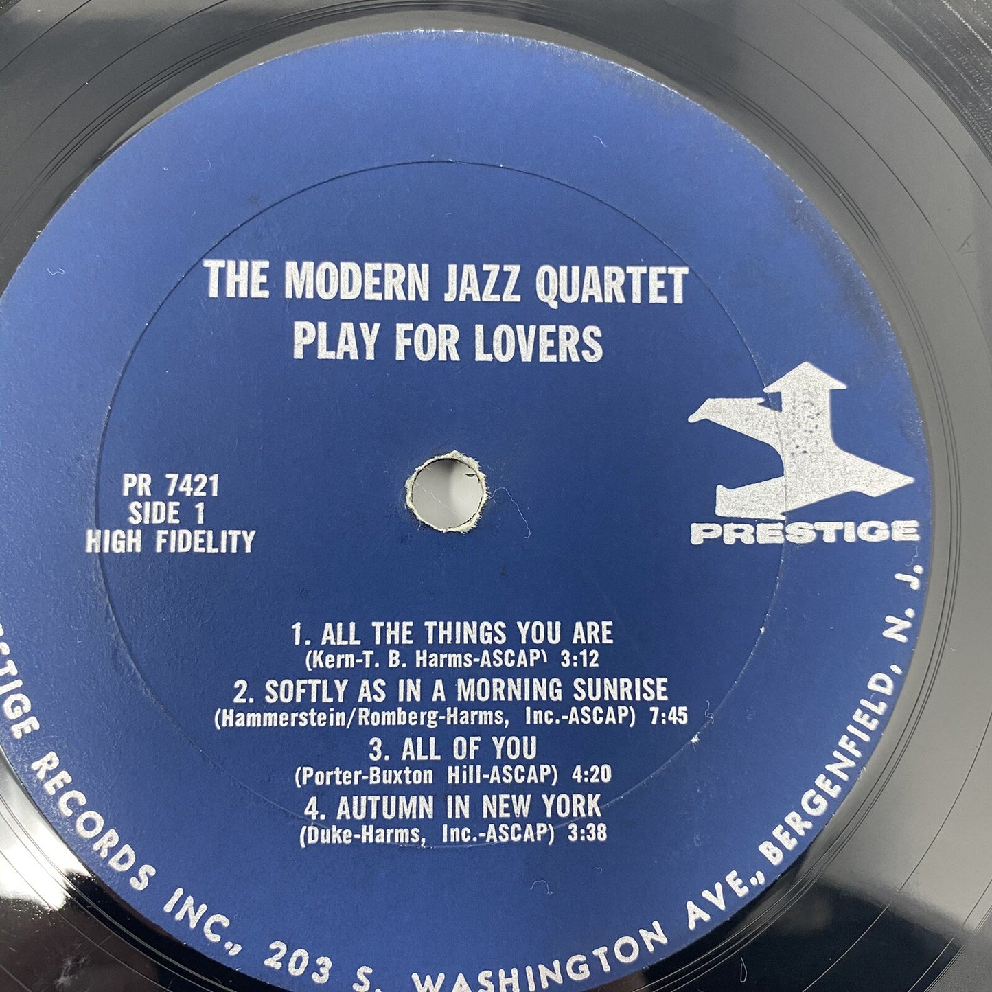 Modern Jazz Quartet PLAYS FOR LOVERS Vinyl LP Record VG+ 