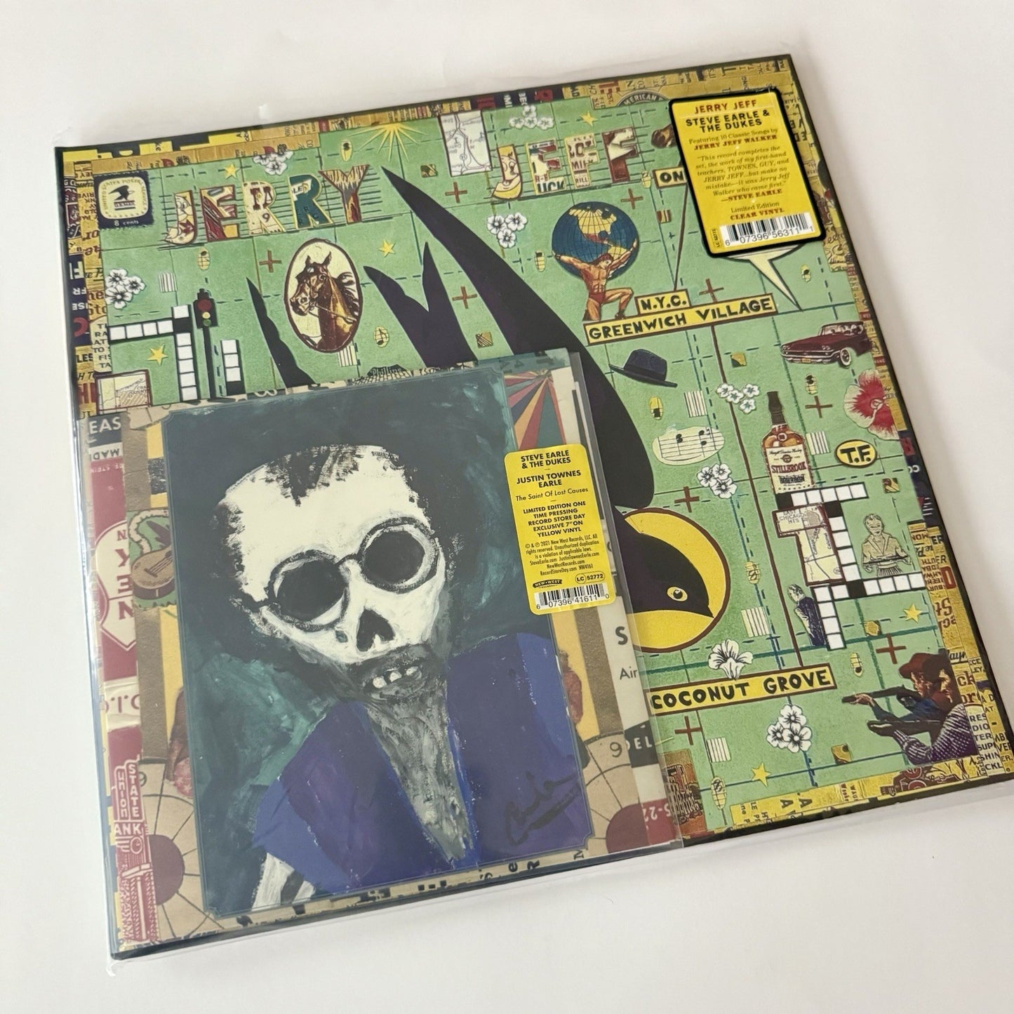 Steve Earle & The Dukes JERRY JEFF Color 180g Vinyl LP + 7” + Slip Mat ALL NEW