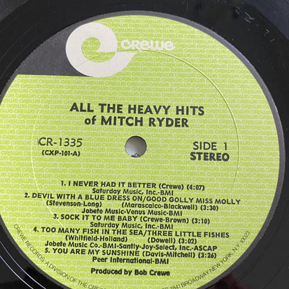 Mitch Ryder ALL THW HEAVY HITS Vinyl LP Record VG Very Playable w/ Surface Marks