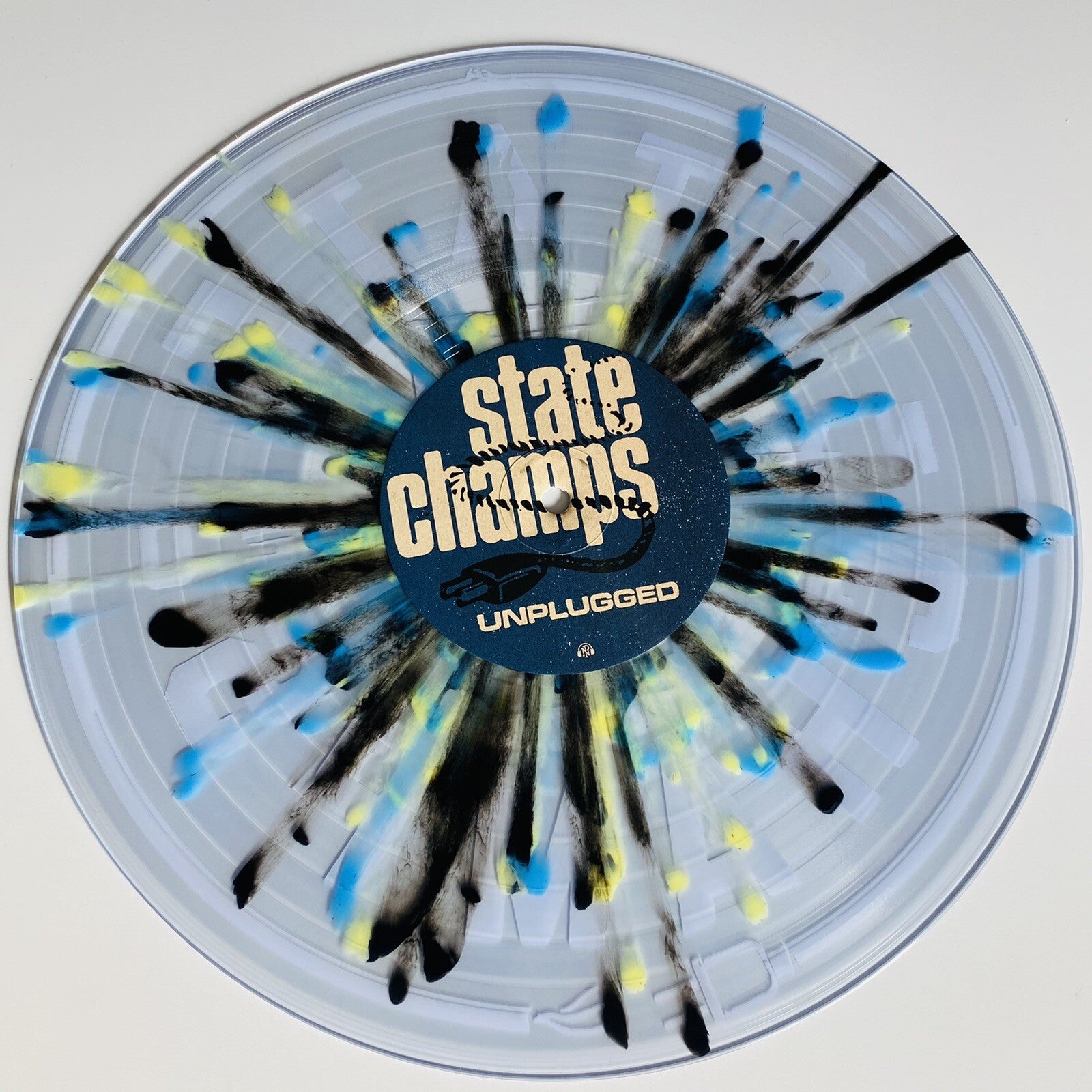 State Champs UNPLUGGED Clear Blue Yellow Black Splatter Vinyl LP Record MINT