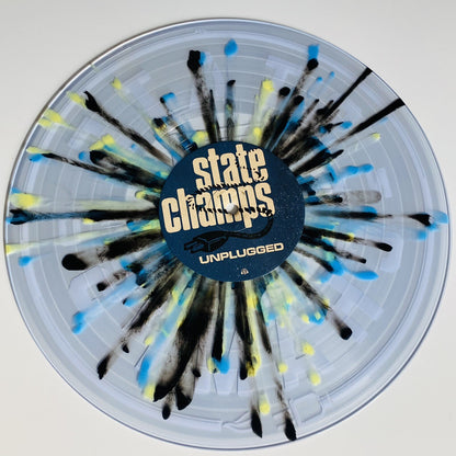 State Champs UNPLUGGED Clear Blue Yellow Black Splatter Vinyl LP Record MINT