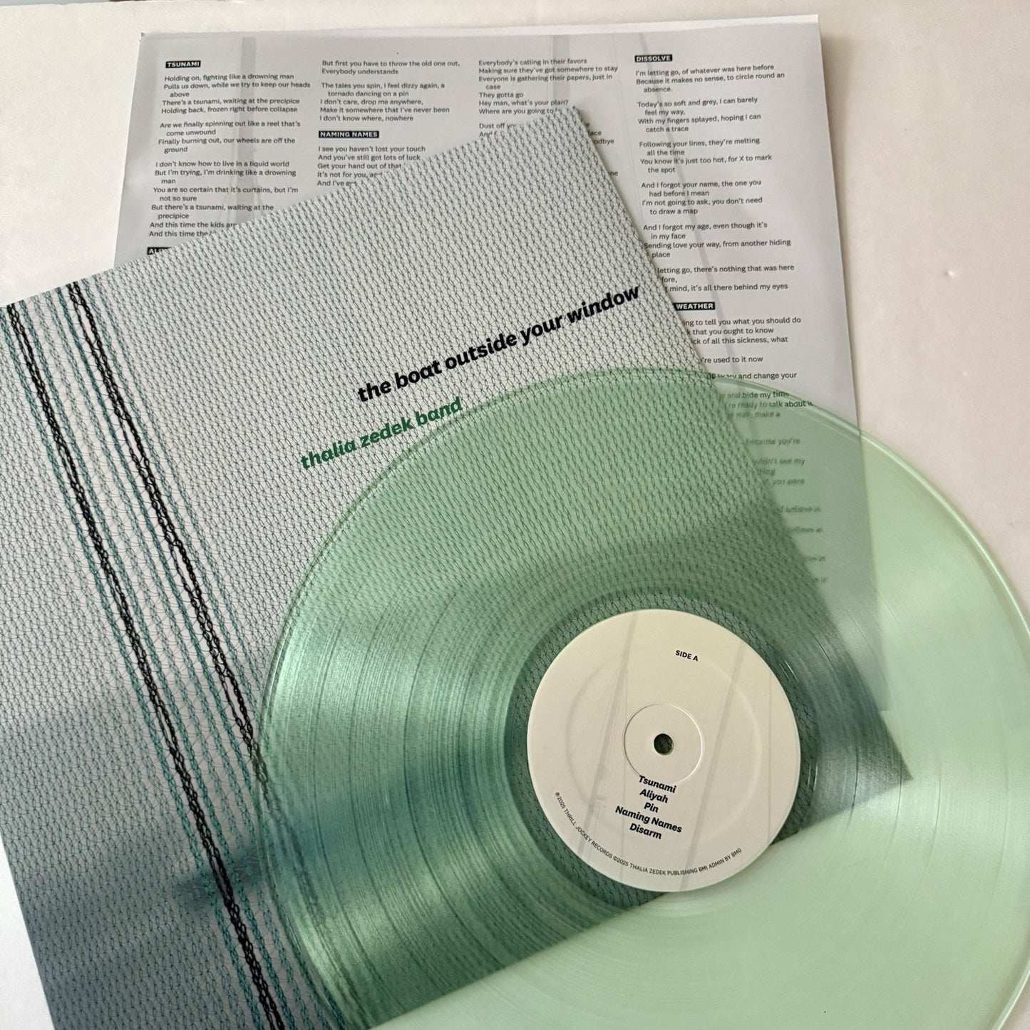 Thalia Zedek BOAT OUTSIDE YOUR WINDOW (2025) Color Vinyl LP Record NEW