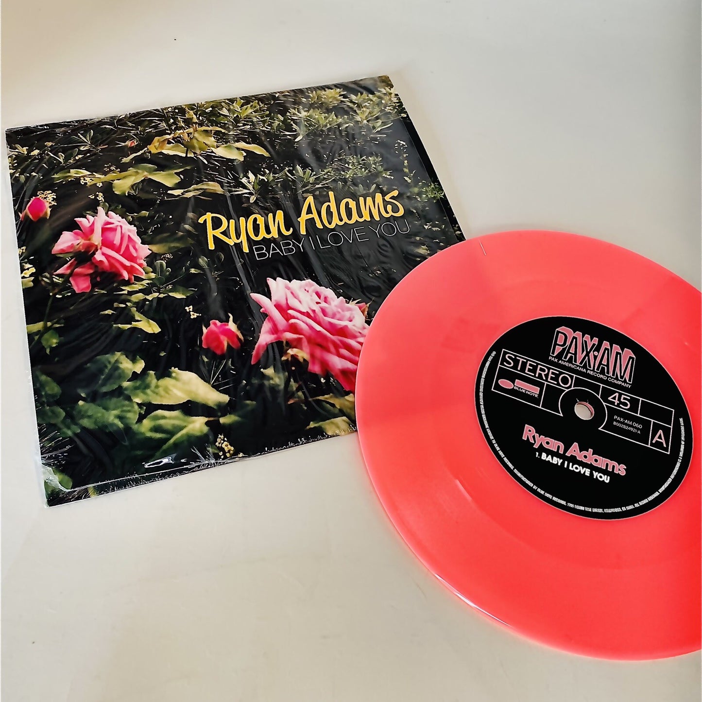 Ryan Adams BABY I LOVE YOU Pink Vinyl 7” 45rpm Record NM