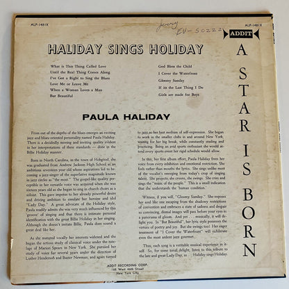 Paula Haliday HALIDAY SINGS HOLIDAY Vinyl LP Record MONO VG+/VG+