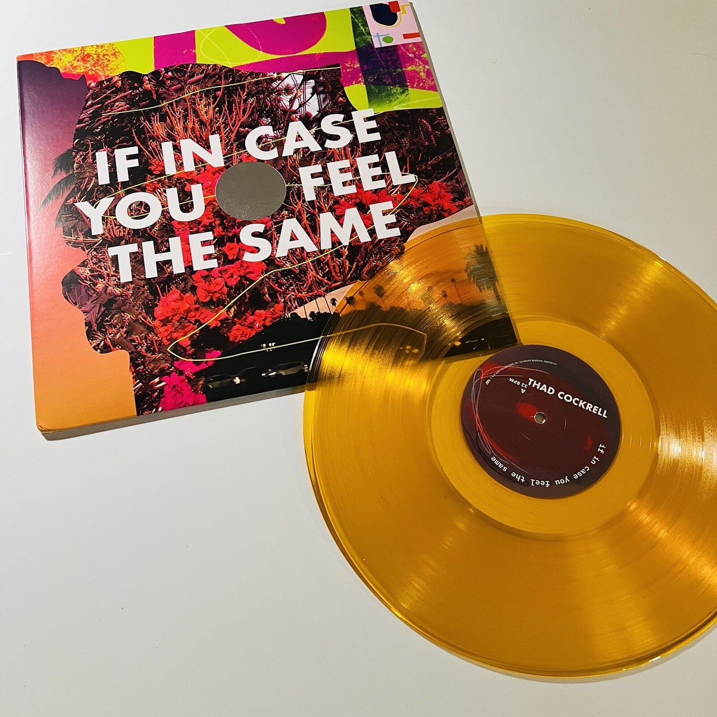 Thad Cockrell OF IN CASE YOU FEEL THE SAME Color Vinyl LP Record M/NM
