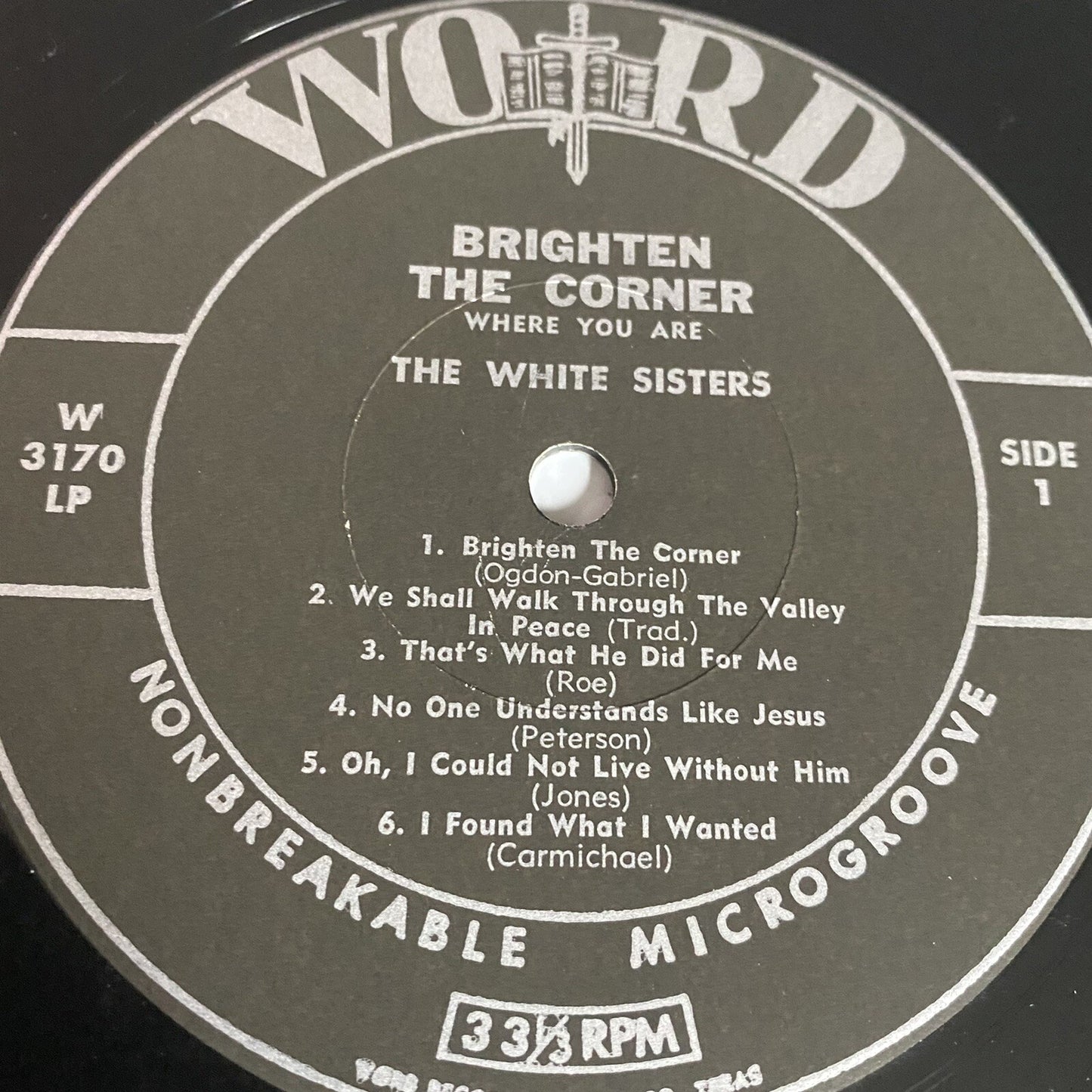 White Sisters BRIGHTEN THE CORNER WHERE YOU ARE Vinyl LP Record VG+
