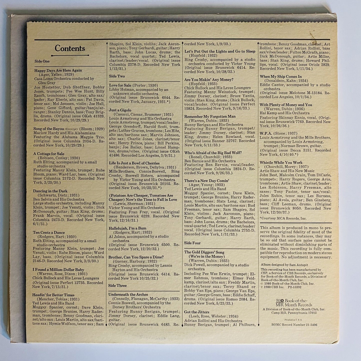 Songs Of Depression HAPPY DAYS ARE HERE AGAIN Vinyl 2xLP Record Gatefold VG++
