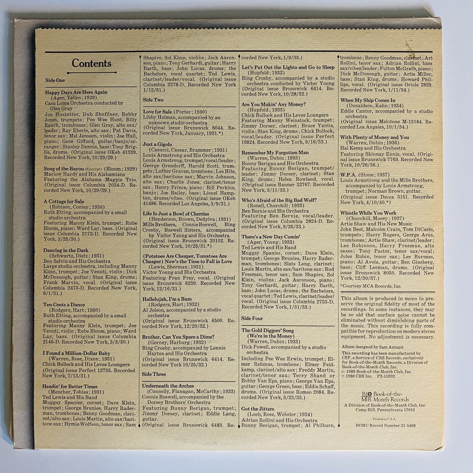 Songs Of Depression HAPPY DAYS ARE HERE AGAIN Vinyl 2xLP Record Gatefold VG++