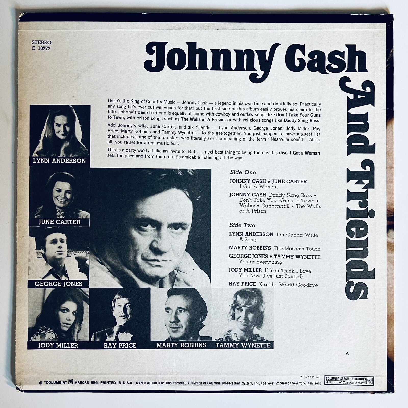 Johnny Cash and Friends SELF TITLED Vinyl LP Record VG+