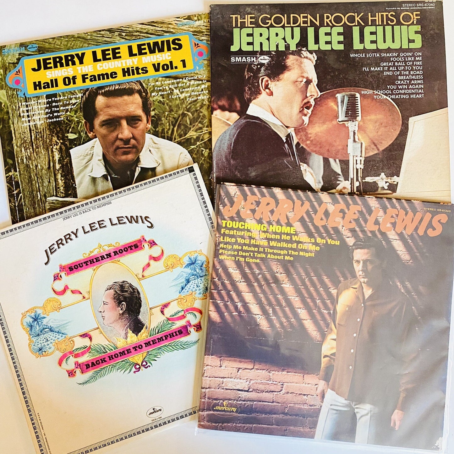 Jerry Lee Lewis VINYL 4xLP RECORDS BUNDLE VG+