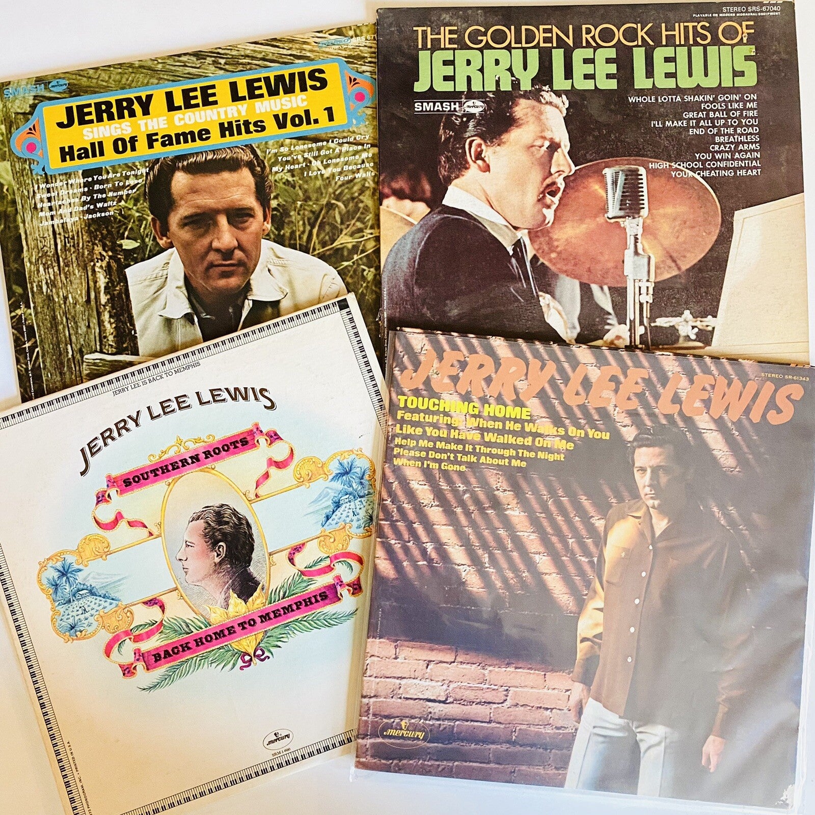 Jerry Lee Lewis VINYL 4xLP RECORDS BUNDLE VG+