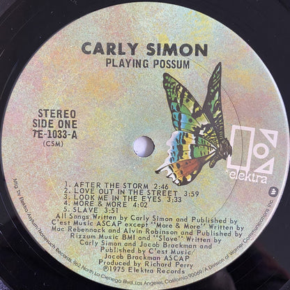 Carly Simon PLAYING POSSUM + BOYS IN THE TREES Vinyl LP Record VG+