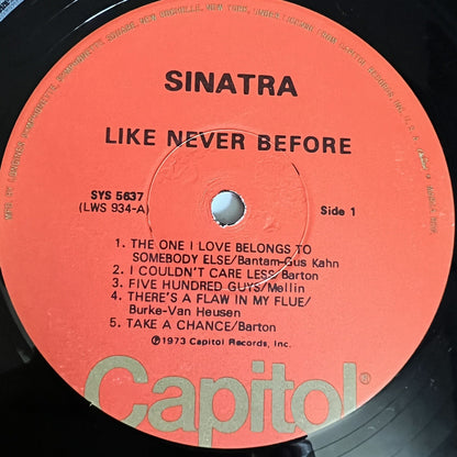 Frank Sinatra SWING ALONG WITH ME + LIKE NEVER BEFORE Vinyl LP Record VG+