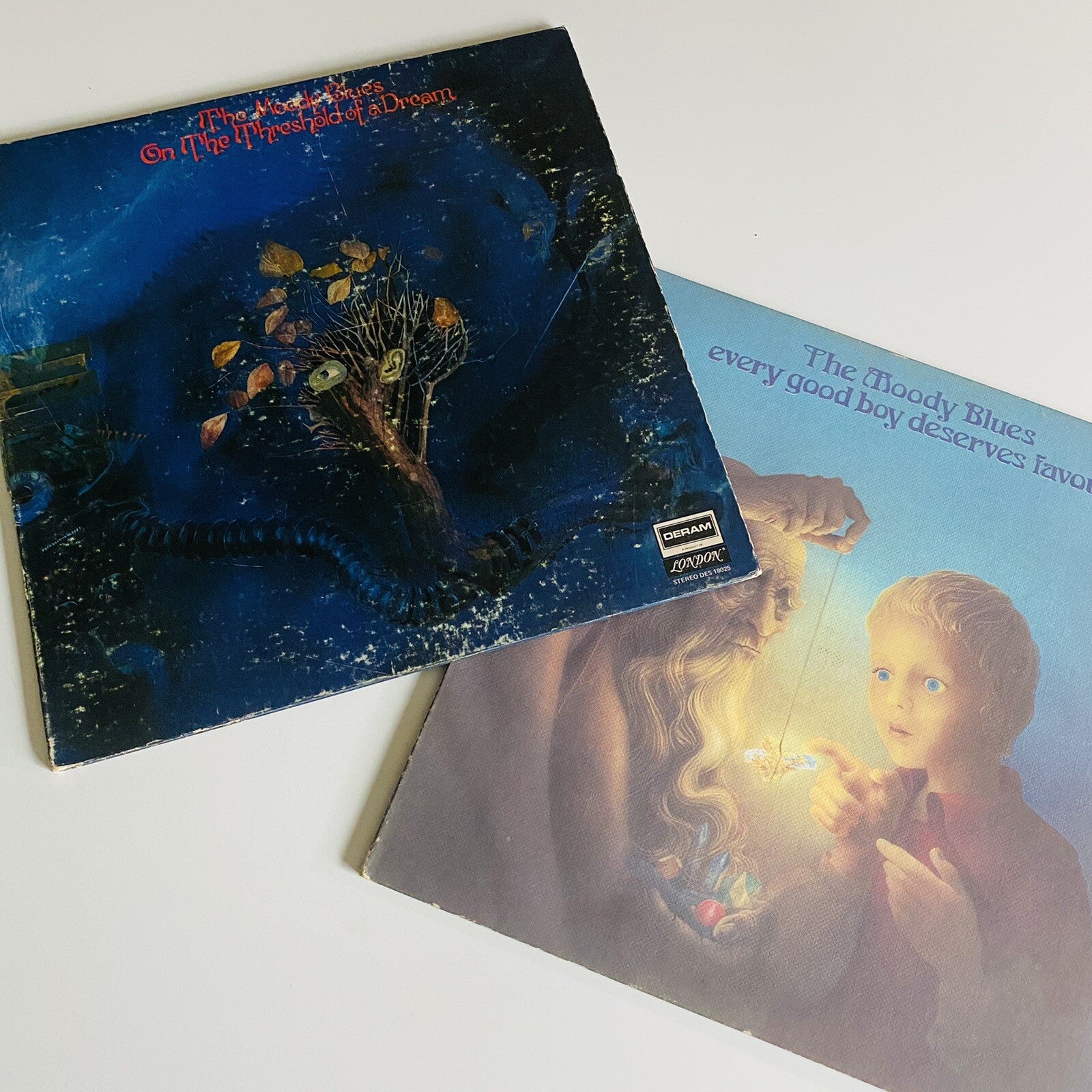 The Moody Blues EVERY GOOD BOY + THRESHOLD Vinyl LP Bundle VG